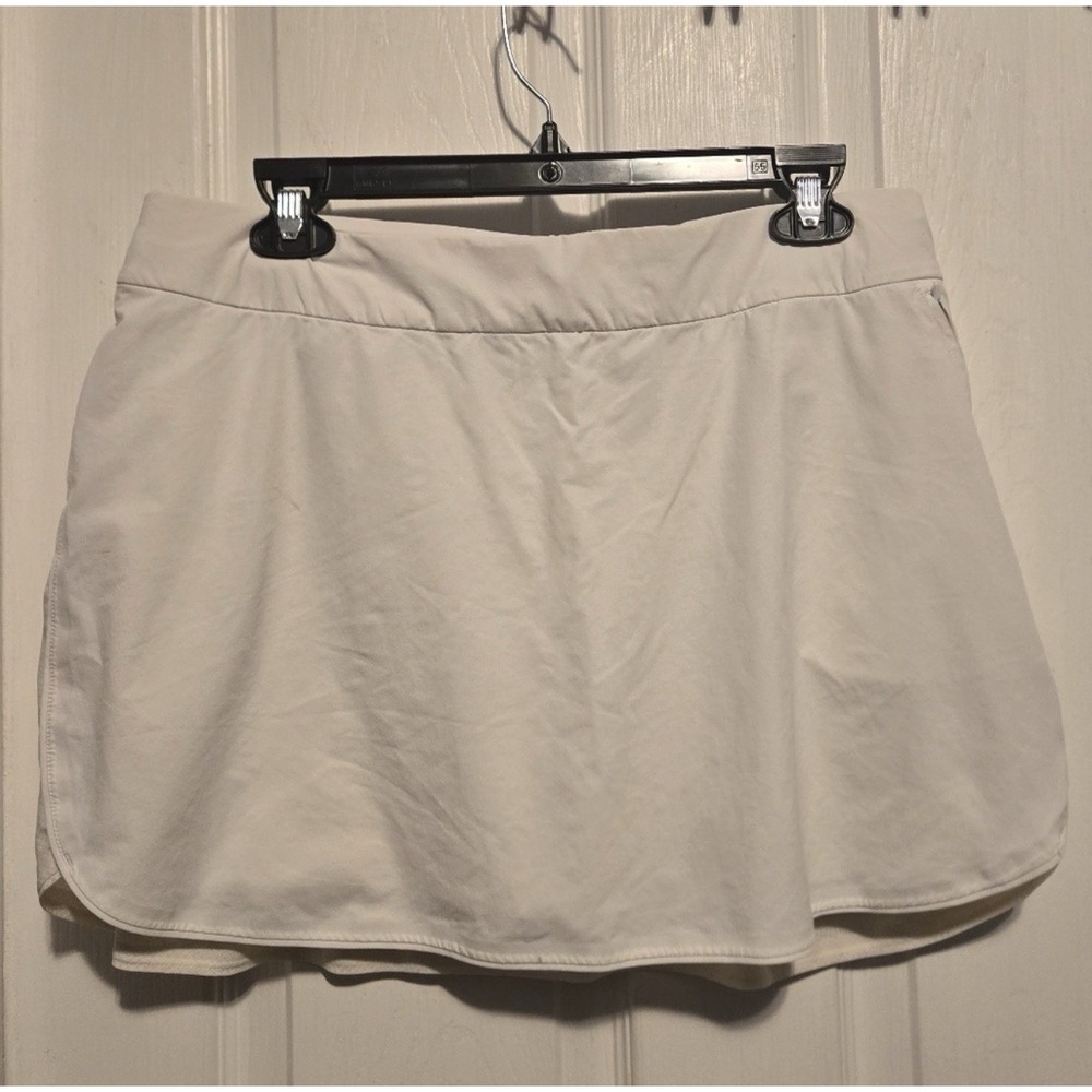 Outdoor Voices Skort Women's White Medium Hudson 4" Golf Athleisure Zip Pocket - Picture 2 of 5
